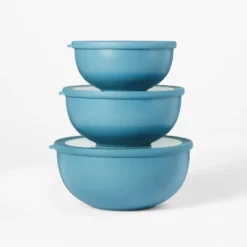 Set Of 3 Plastic Mixing Bowl Set With Lids - Figmint™ -Figmint GUEST f6bec48d ccc5 4f44 baa6 8dde0bdec304
