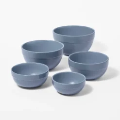 5pc Earthenware Ceramic Mixing Bowl Set - Figmint™ -Figmint GUEST f750c04d 1e9a 466d 885b 898e6497caba